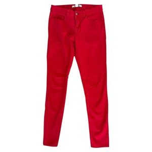 F21 Red Mid-Rise Skinny Jeans size 24